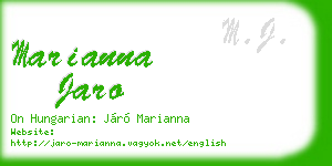 marianna jaro business card